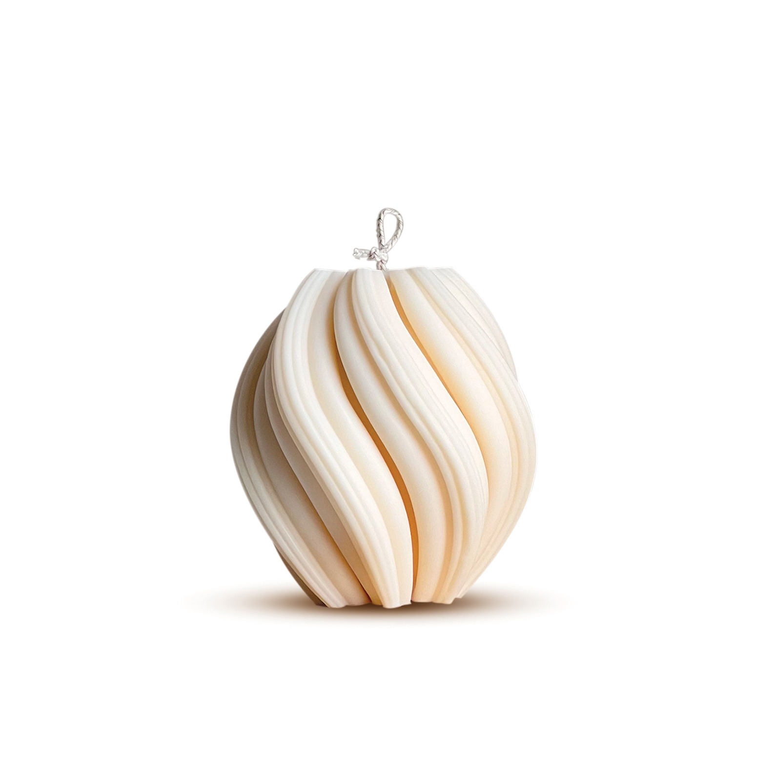 White  Swirl Oval